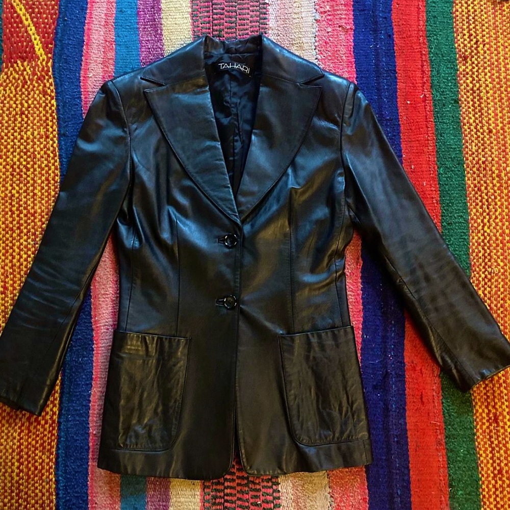 Elie tahari leather jacket